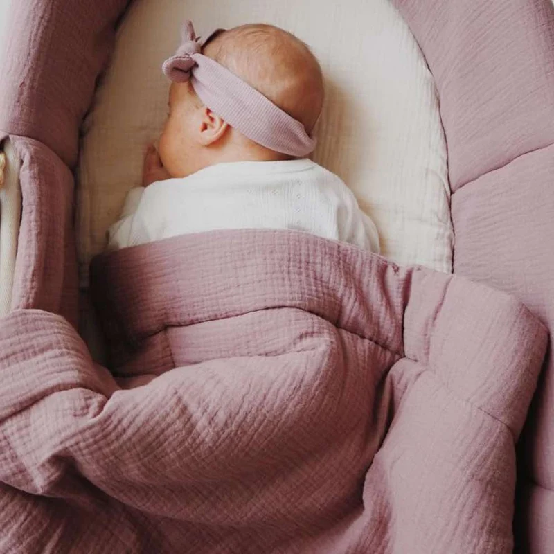 Baby-Bettwäsche Set aus Musselin für Moseskörbchen