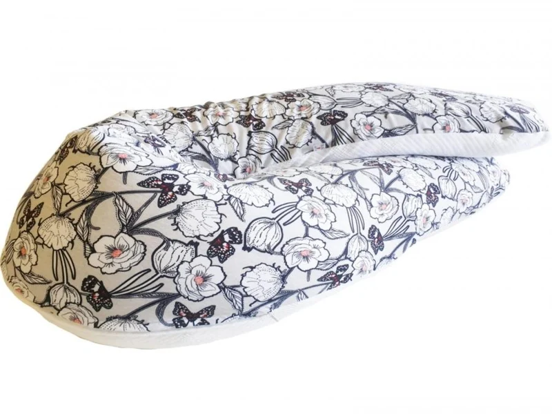Stillkissen oder Seitenschläferkissen Lagerungskissen Blumen Muster Schmetterling Schwarz -Weiss 104 von Atelier MiaMia