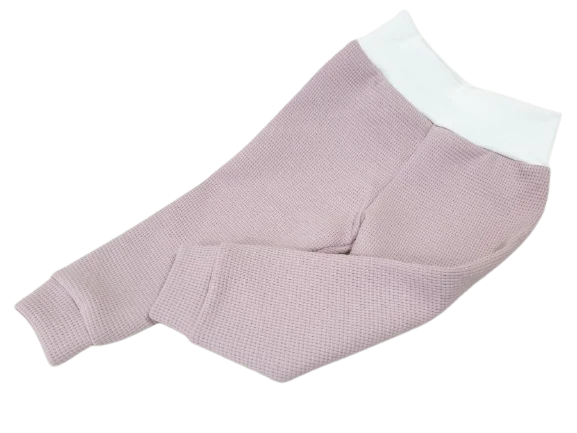 Baby und Kinder Leggins Waffel Jersey Rosa Größe 50-116 von Atelier MiaMia