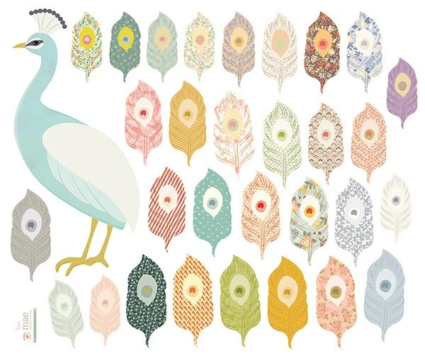 Peacocks Plumage Decals
