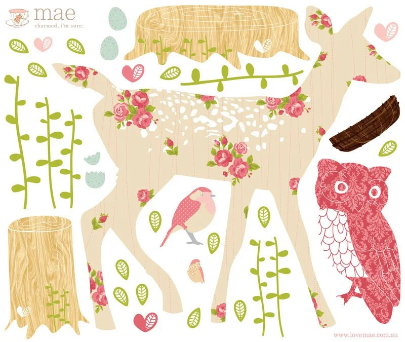Oh Deer - Girly Decals