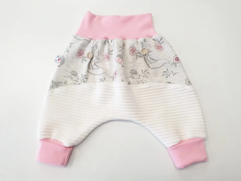 Sweetie Pumphose oder Babyset kurz und lang Füchse Rosa 10 von Atelier MiaMia