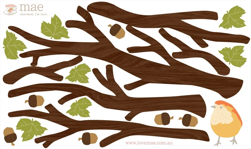 Small Branch Decals - Dark