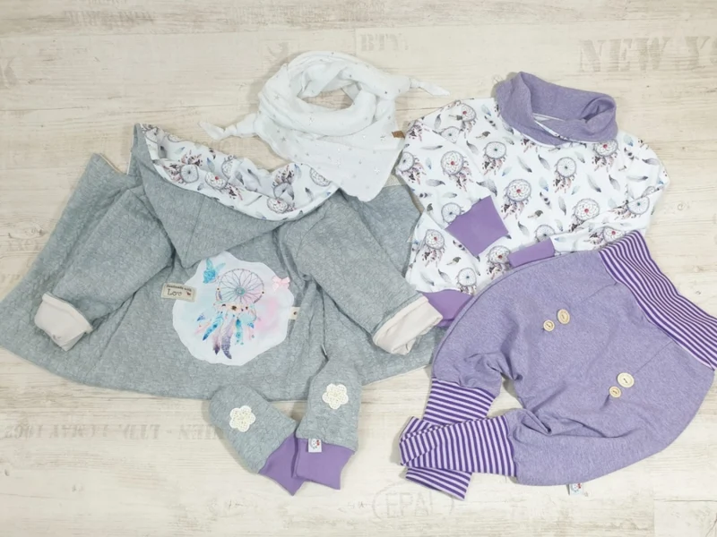 Coole Pumphose oder Babyset Flieder 79 von Atelier MiaMia
