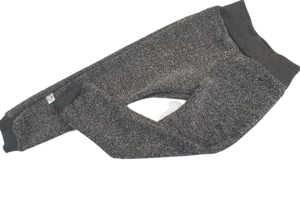 Baby und Kinder Leggins Salz Pfeffer Antrazit Größe 50-116 von Atelier MiaMia