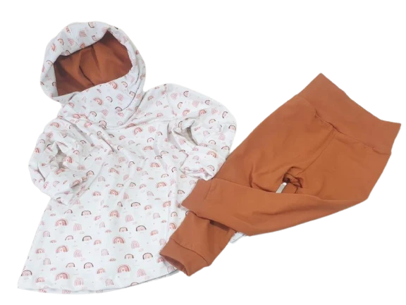 Baby und Kinder Leggins Rostrot Orange Größe 50-116 von Atelier MiaMia