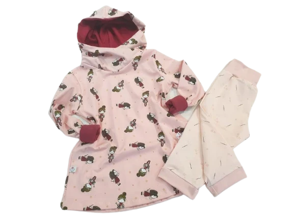 Baby und Kinder Leggins Rose Sterne Größe 50-116 von Atelier MiaMia