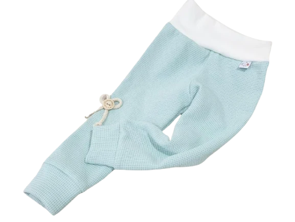 Baby und Kinder Leggins Mint Waffel- Jersey Größe 50-116 von Atelier MiaMia