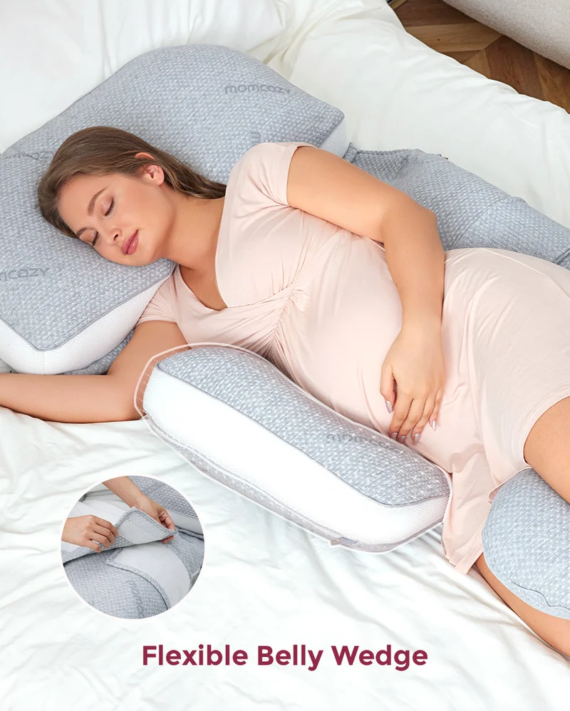 Original abnehmbar G -förmige Pro -Schwangerschaftskissen mit flexibles Bauchkeilkissen