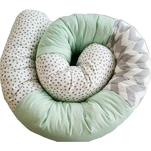 Bettschlangen, Limited Edition, mint Punkte von Atelier MiaMia