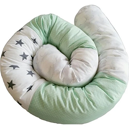 Bettschlangen, Limited Edition, mint graue Sterne von Atelier MiaMia