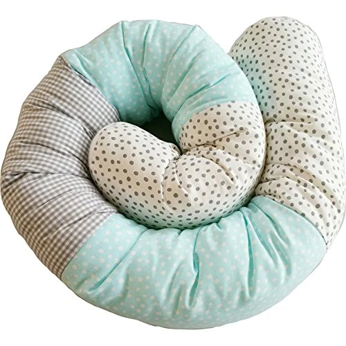 Bettschlangen, Limited Edition, blau Punkte von Atelier MiaMia