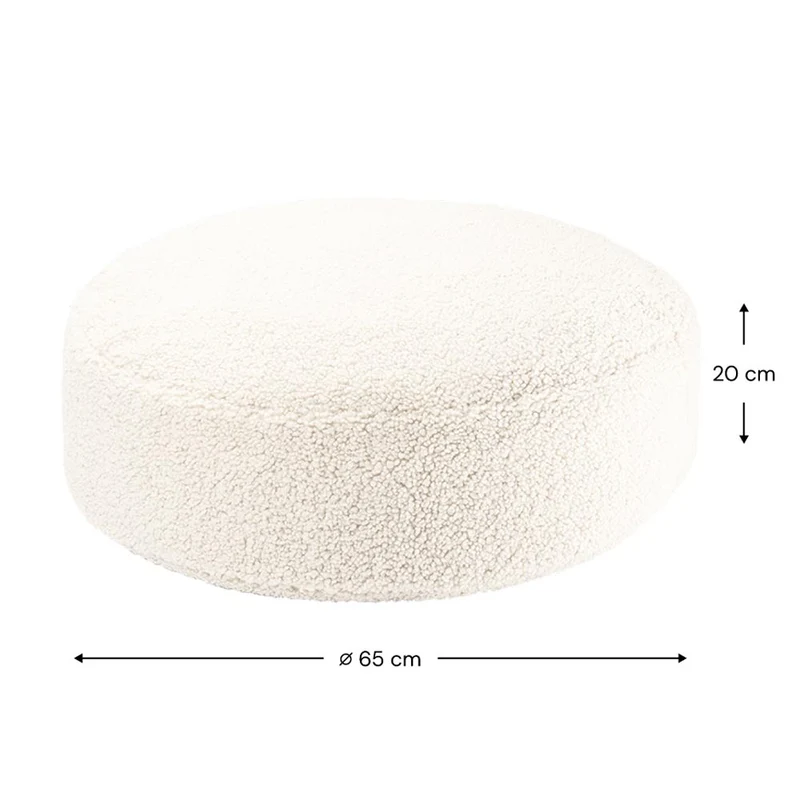 Bodenkissen Pouf aus Teddy-Stoff