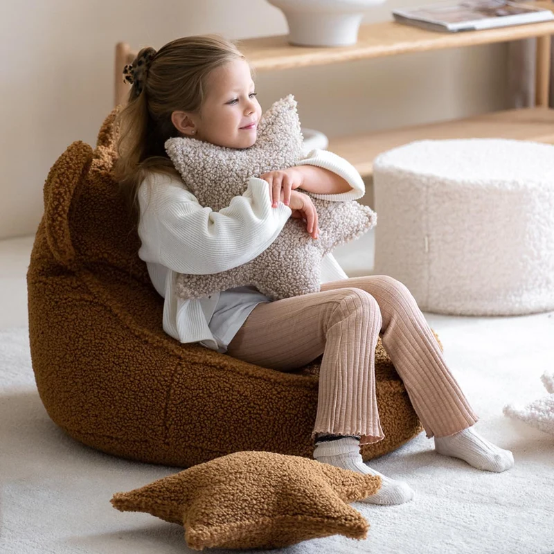 Stern Kissen aus Teddy-Stoff
