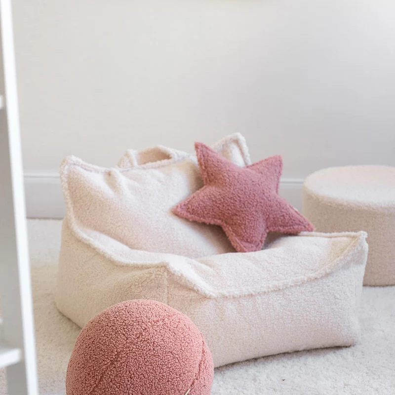 Stern Kissen aus Teddy-Stoff