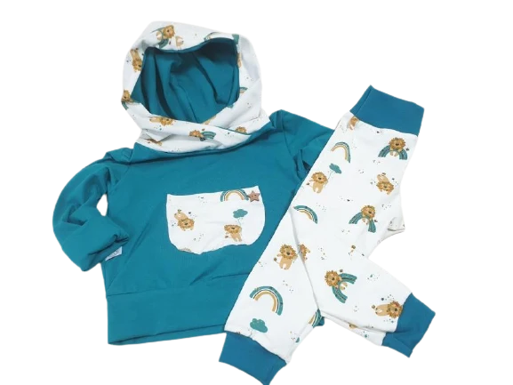 Baby und Kinder Leggins Löwe Regenbogen Größe 50-116 von Atelier MiaMia