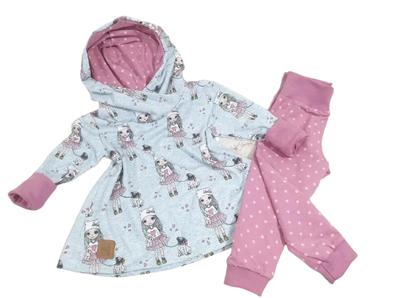 Baby und Kinder Leggins Alt Rosa Punkte Größe 50-116 von Atelier MiaMia