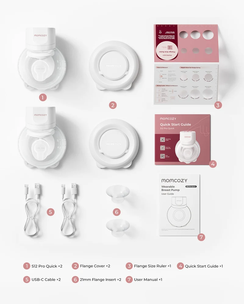 S12 Pro Quick Milchpumpe, Flaschenreiniger und Reinigungsblock