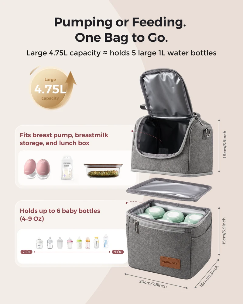 PureHug Babytrage, Kühltasche für Muttermilch und Flaschenwärmer