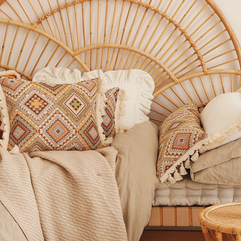 Boho Tribe Kissen mit Fransen
