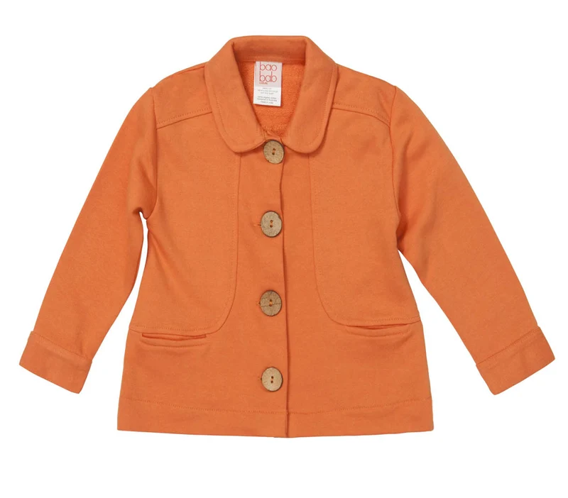 Organic Orange Button Jacket