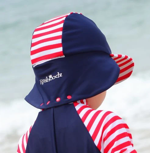 Swimshirt with Shorts and Hat Set - Nautical
