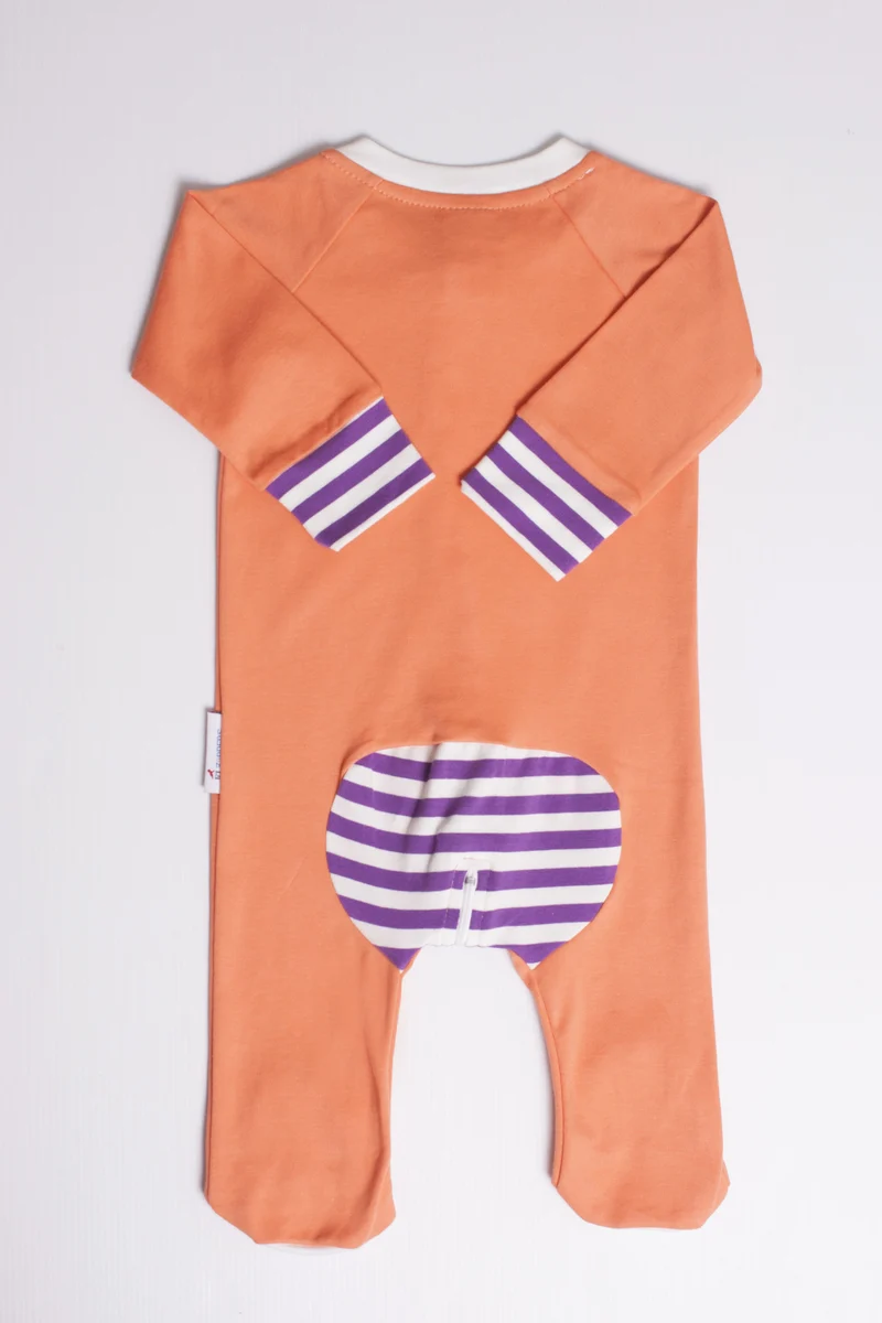 Lil Zipper Orange Romper