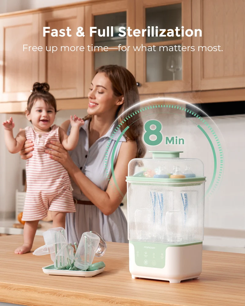 Momcozy 4-in-1 Kompakter Flaschensterilisator & Trockner
