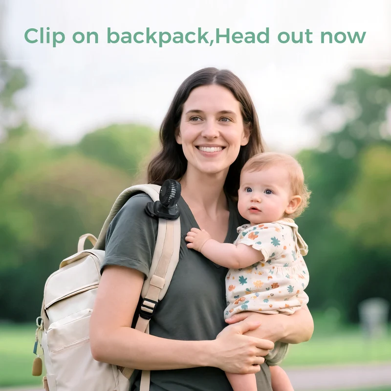Momcozy Clip-On 4-Gang Kinderwagen-Ventilator