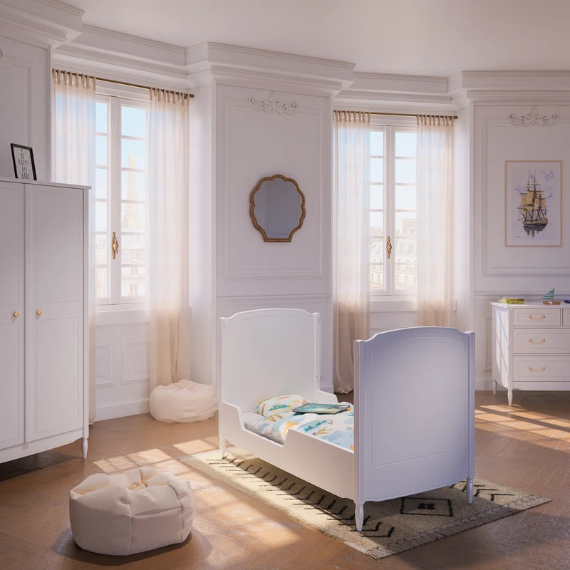 Mitwachsendes Babybett Lafayette in weiß