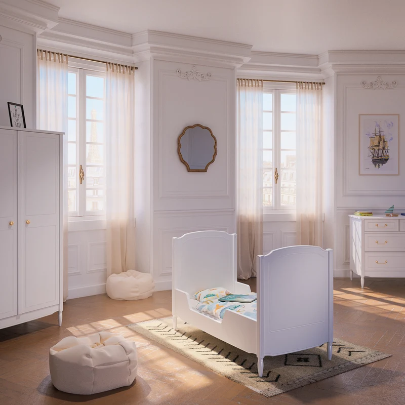 Mitwachsendes Babybett Lafayette in weiß