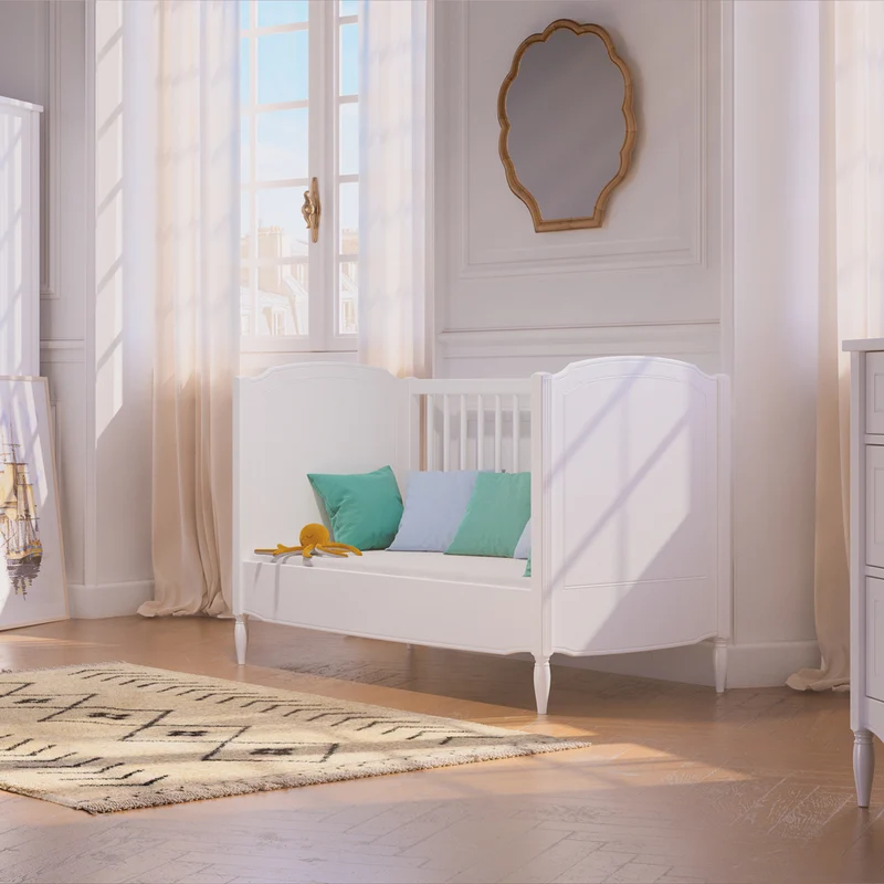 Mitwachsendes Babybett Lafayette in weiß
