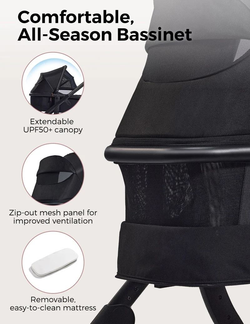 Outing Bundle: Momcozy ChangeGo Baby Stroller & Stroller Organizer with Cup Holders