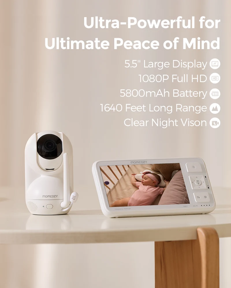Momcozy 5,5-Zoll Voll HD Video Babyphone - BM03