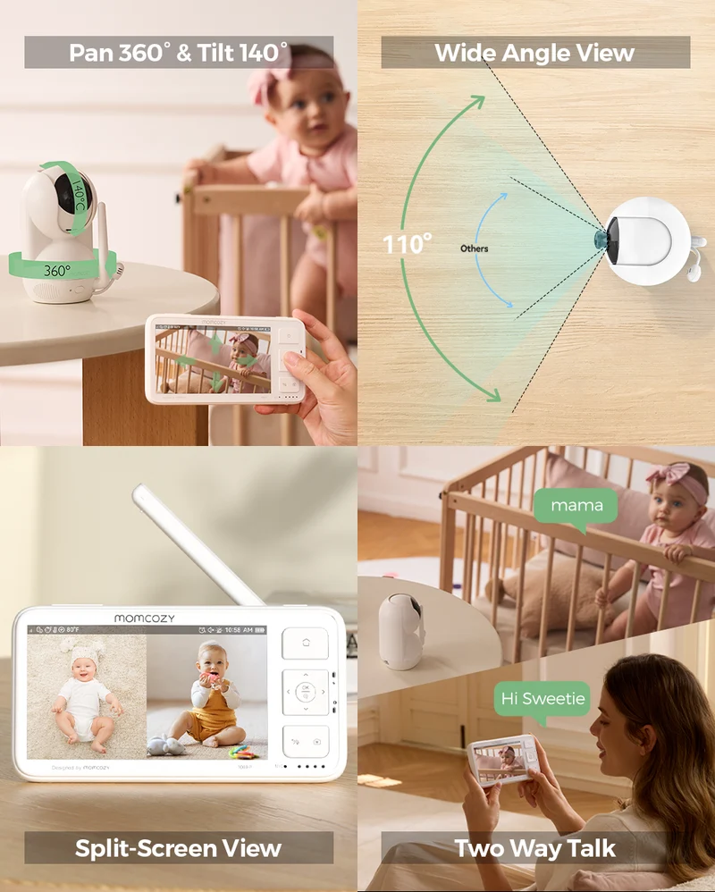 Momcozy 5,5-Zoll Voll HD Video Babyphone - BM03