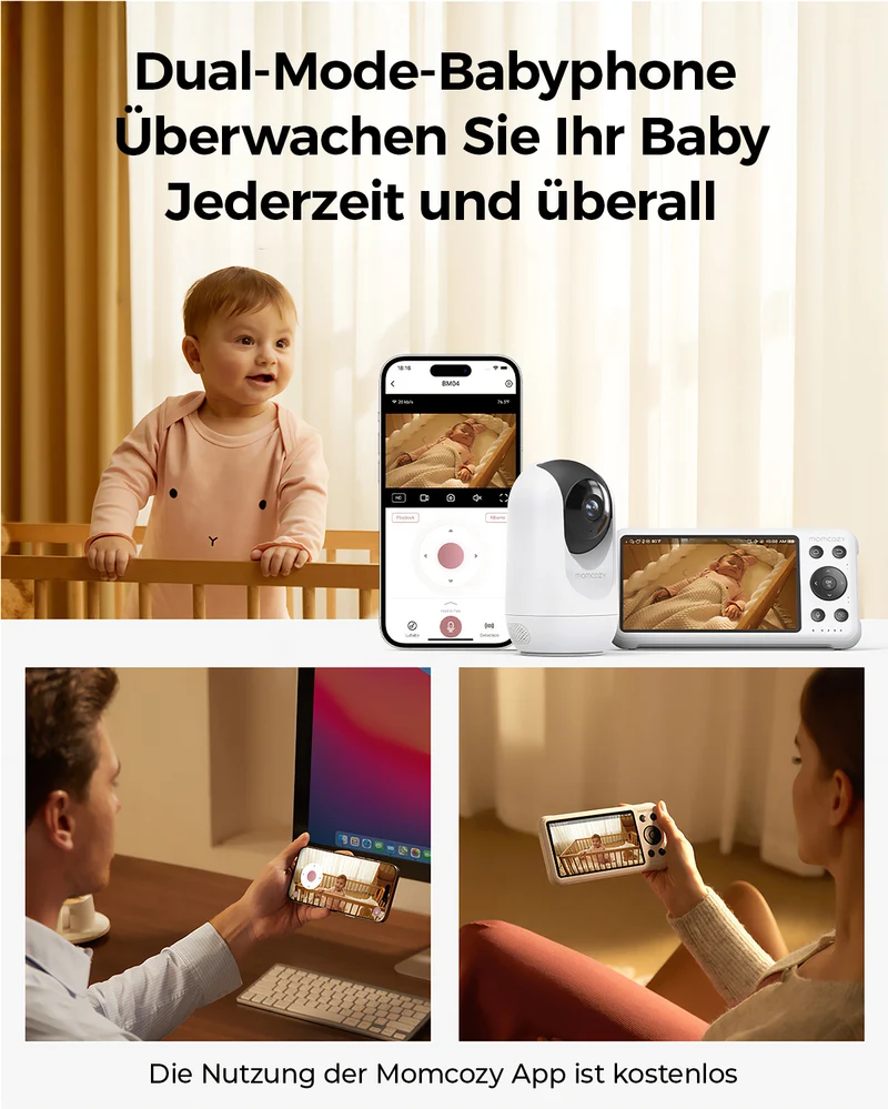 Momcozy 5-Zoll Dual-Mode Intelligentes Babyphone-BM04