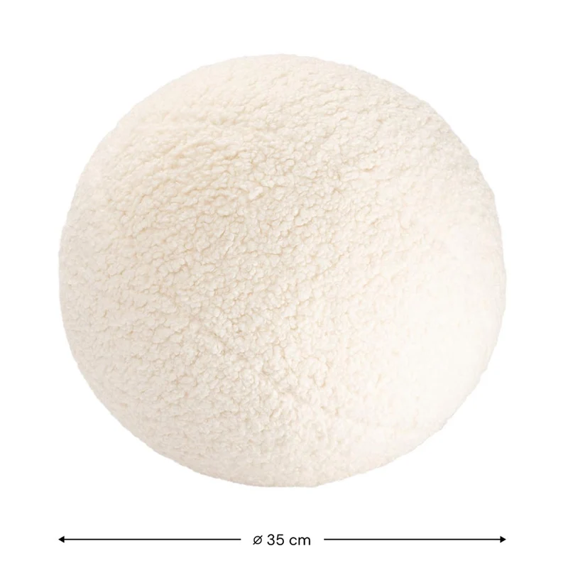 Ball Kissen aus Teddy-Stoff