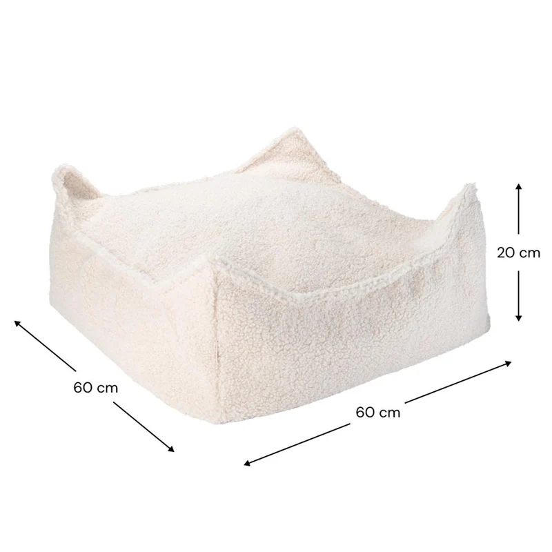 Bodenkissen aus Teddy-Stoff