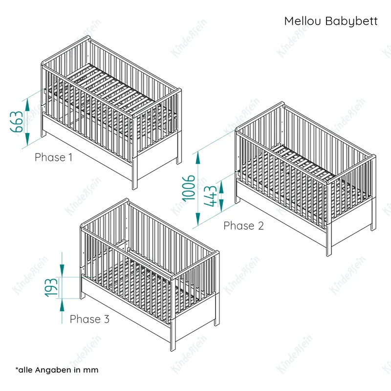 Mitwachsendes Babybett Mellou