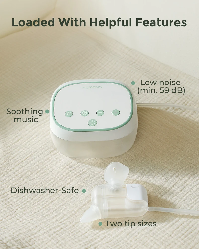 Momcozy BreezyClear Pro™ 2-in-1 Elektrischer Nasensauger mit Sprüh- und Saugfunktion