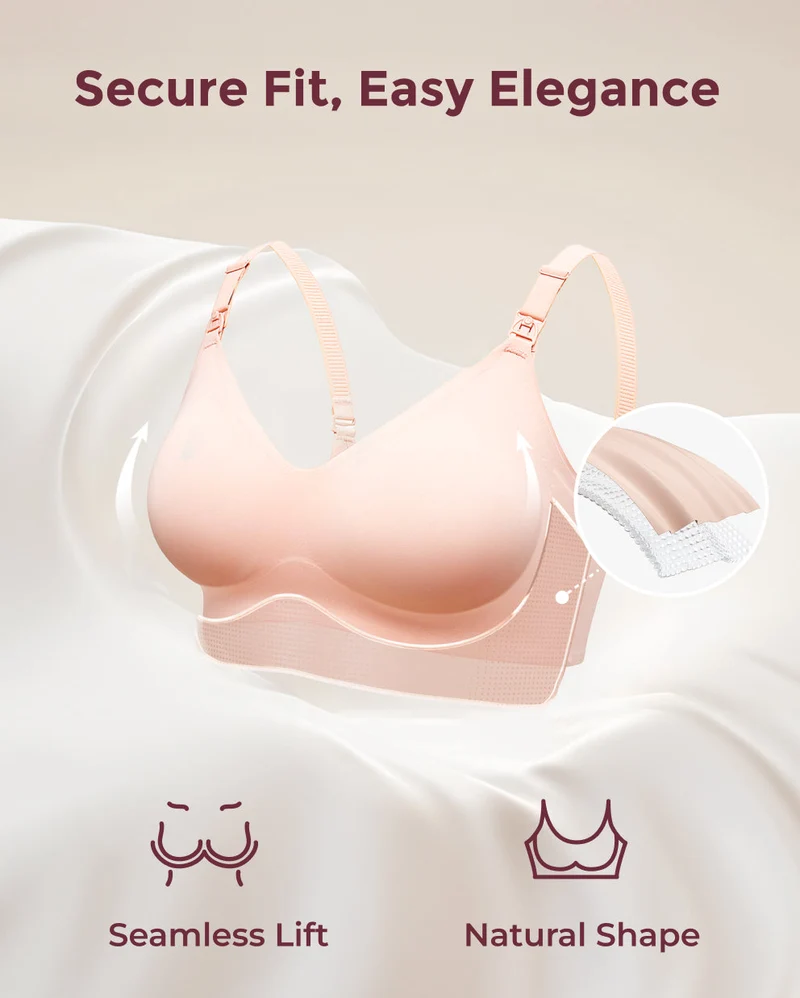 Schwangerschafts-Komfort-Bundle: Ergonest-Bauchband und ultraweicher nahtloser Still-BH YN21