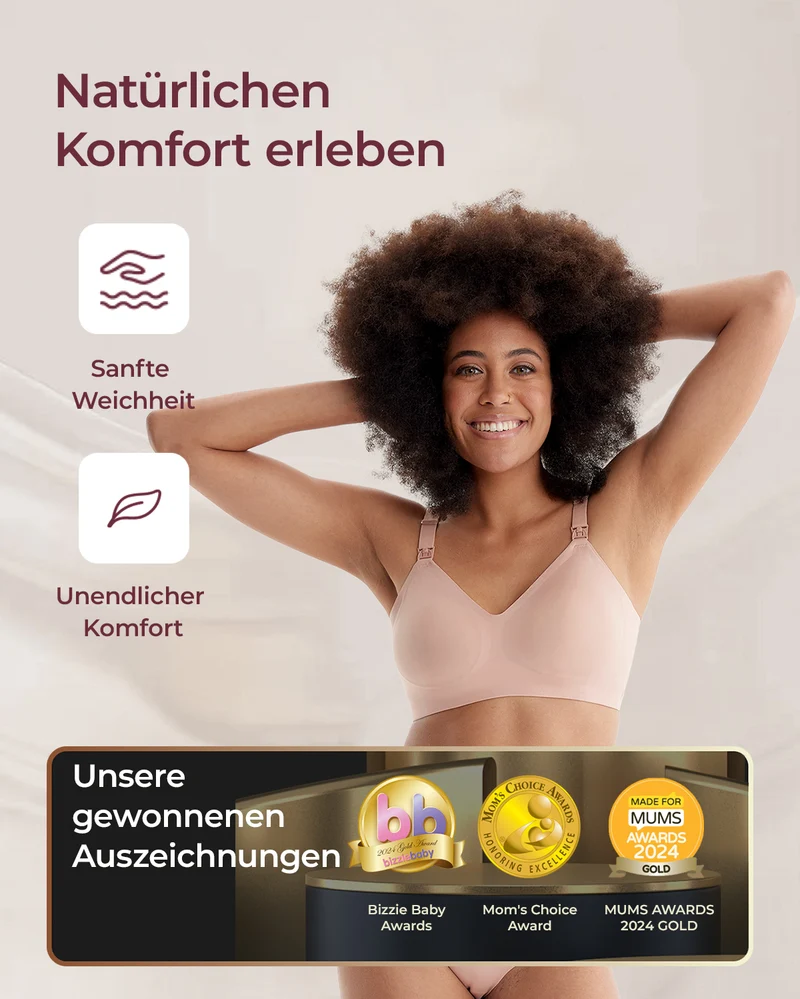 Schwangerschafts-Komfort-Bundle: Ergonest-Bauchband und ultraweicher nahtloser Still-BH YN21