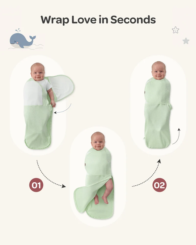 Momcozy atmungsaktives Airflow-Pucktuch für Babys von 0–3 Monaten