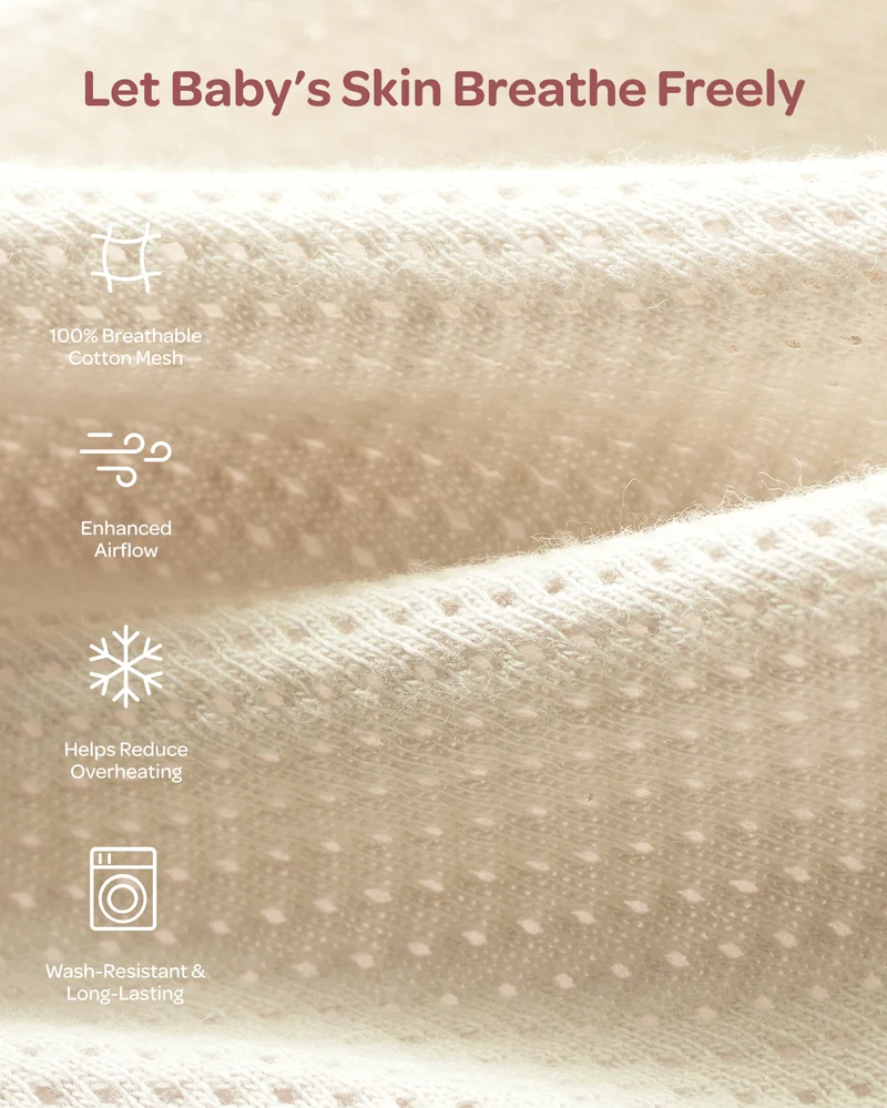 Momcozy atmungsaktives Airflow-Pucktuch für Babys von 0–3 Monaten
