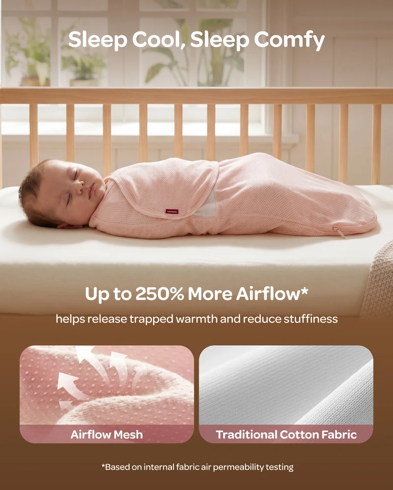 Momcozy atmungsaktives Airflow-Pucktuch für Babys von 0–3 Monaten