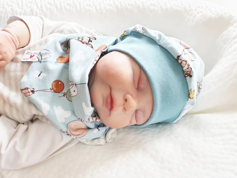 Beanie Set Mütze und Tuch Käguru Hase Nr. 221 von Atelier MiaMia
