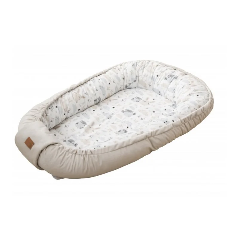 Babynest aus Samt und Baumwolle
