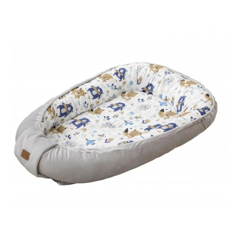 Babynest aus Samt und Baumwolle