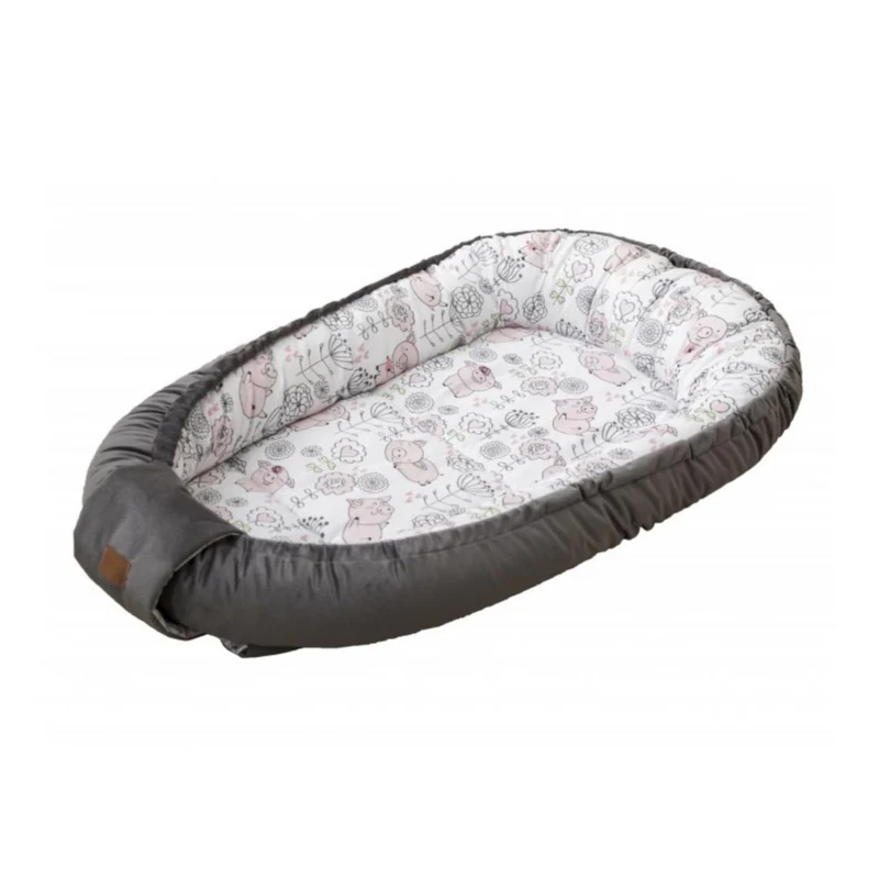 Babynest aus Samt und Baumwolle