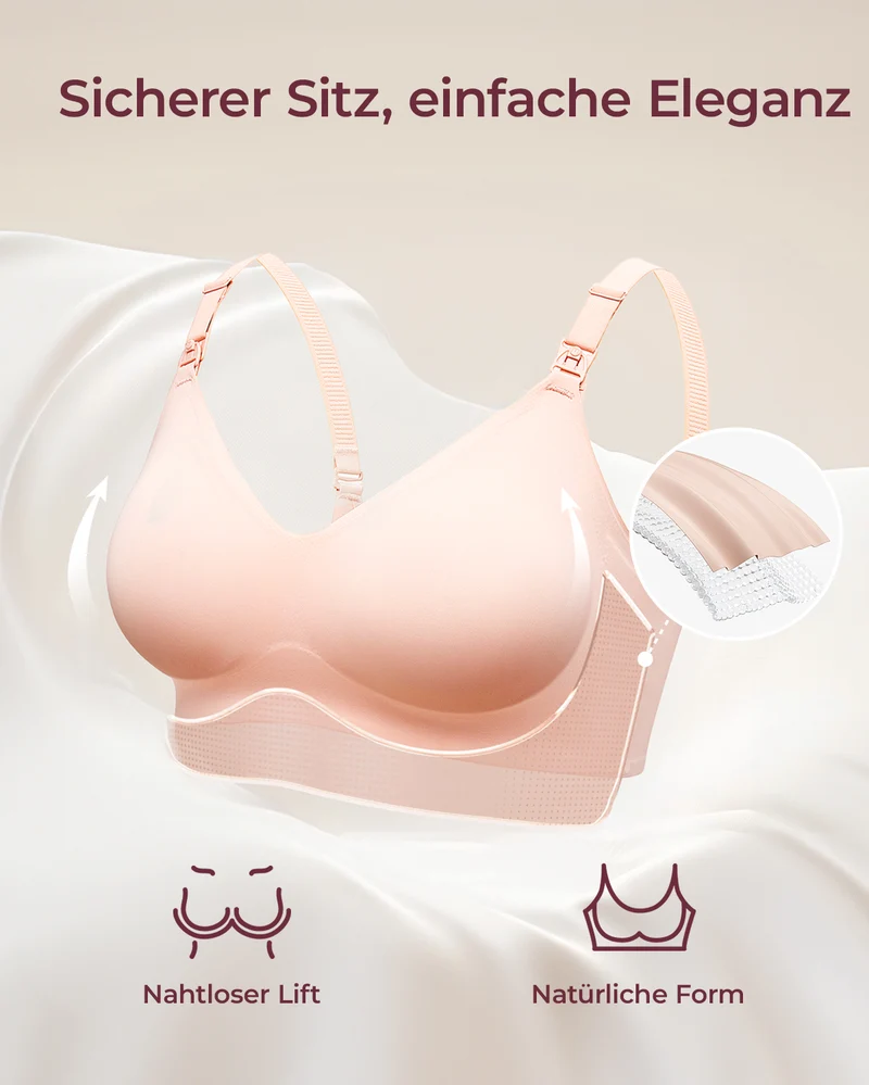 Schwangerschafts-Komfort-Bundle: Ergonest-Bauchband und ultraweicher nahtloser Still-BH YN21